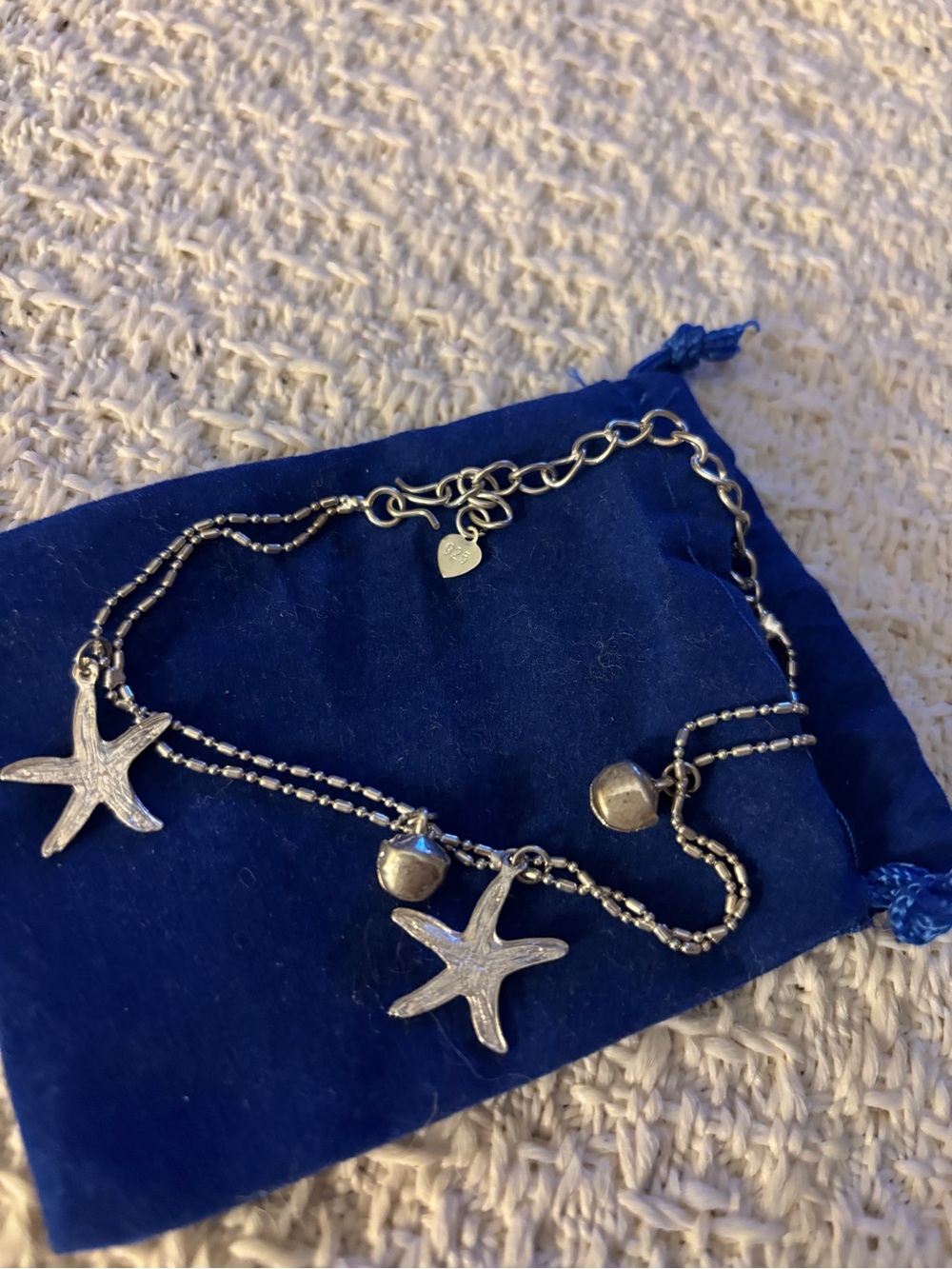 Sterling Silver Starfish Charm Anklet - Beach-Inspired Women’s Jewelry